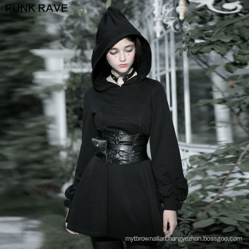 PUNK RAVE OPQ-878LQF spring new arrival girls sexy dark series mini vintage bodycon plus size clown shape hooded dress